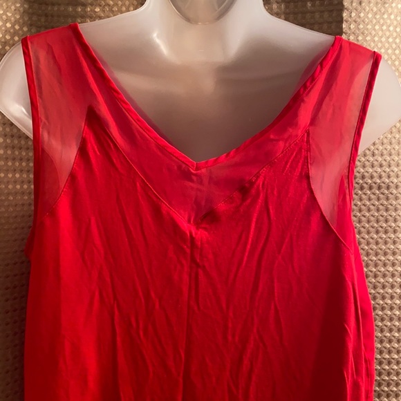INC Red V-neck Top Size M - Picture 5 of 7